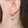[디파르베]925 silver + rose gold 선셋 바이올렛 천연진주 스터드 귀걸이